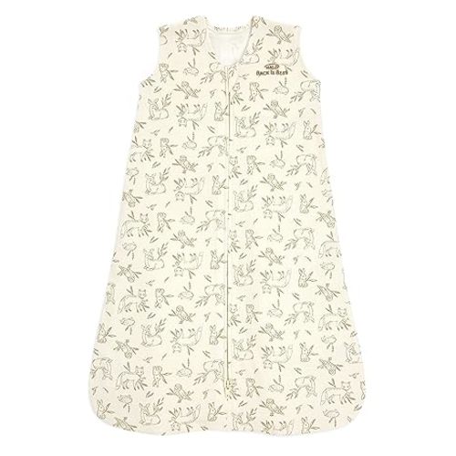 HALO SleepSack, 100% Cotton Wearable Blanket, Swaddle Transition Sleeping Bag, TOG 0.5, Lullaby Forest, Small, 0-6 Months