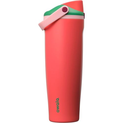 Owala FreeSip Sway Insulated Stainless Steel Water Bottle with Two-Way Spout, Built-In Straw and Bucket Handle, Made for Travel, School, and Sports, 40oz, BPA Free, Leak Proof, Strawberry Fields