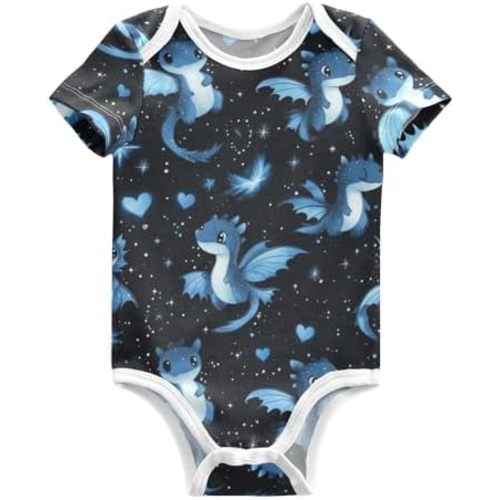 Baby Unisex Bodysuits Infant Short Sleeve Jumpsuit Newborn Romper Clothes 0-24Month