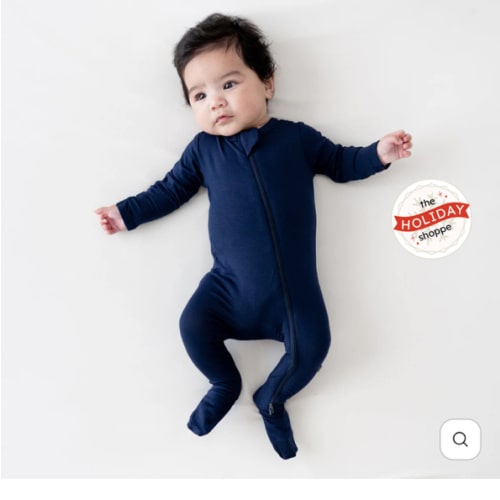 Zippered Footie in Navy | Baby Footie Pajamas | Kyte Baby
