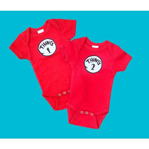 Matching Thing 1/2  Baby Outfit