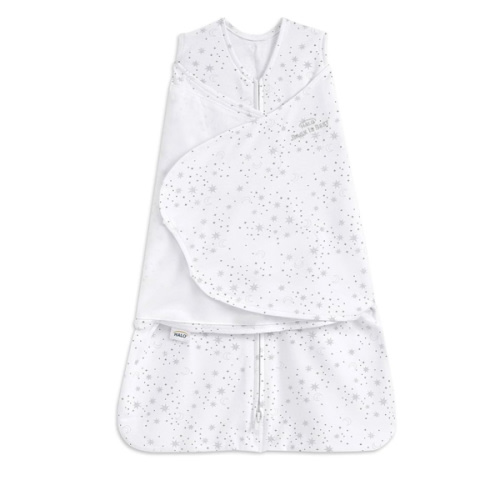 HALO 100% Cotton Sleepsack Swaddle, 3-Way Adjustable Wearable Blanket, TOG 1.5, Midnight Moons Grey, Newborn, 0-3 Months