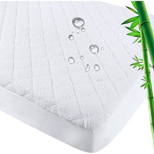 Pack N Play Mattress Protector Waterproof Playpen Mattress Cover, Mini Crib Mattress Pad, Smooth & Soft Playard Mattress Protector Fitted for Graco Playard Matress and Foldable Mattresses