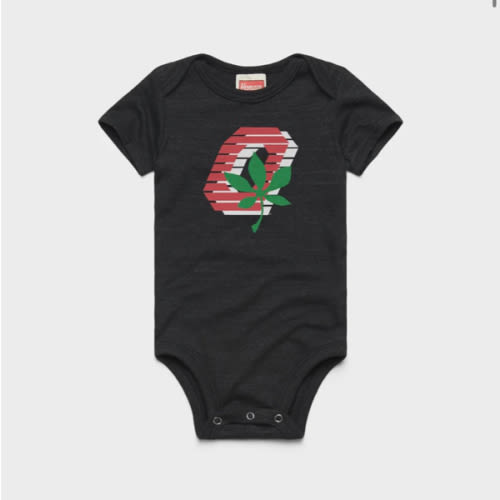 Ohio State Buckeye Leaf Baby One Piece | Retro OSU Baby One Piece – HOMAGE