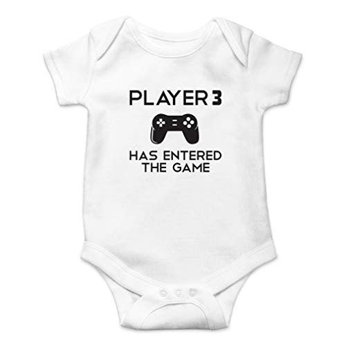 AW Fashions Player 3 Has Entered The Game Baby Bodysuit Newborn Boy Cute Romper Girl Clothes Romper