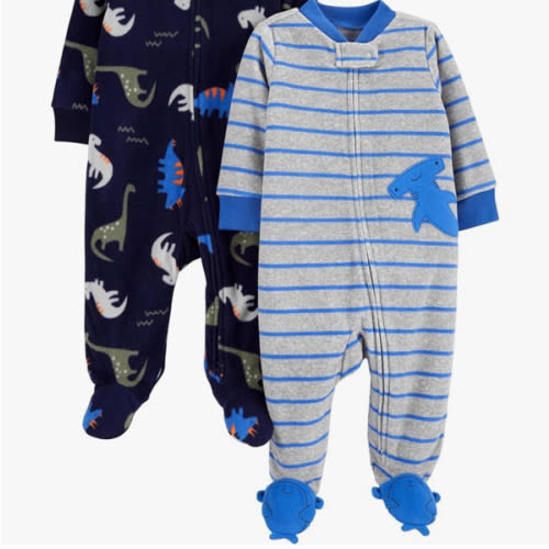 Simple Joys by Carter's Baby Boys' 2-Pack Fleece Footed Sleep and Play