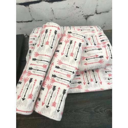 Baby Blanket Pink Arrows woodland