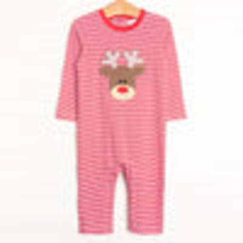 Ralphie the Reindeer Applique Romper, Red – Stitchy Fish