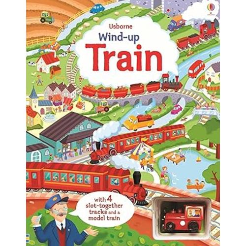 Wind-up Train: A Toy and Book Combo with a Steam Train Adventure Through Cities, Mountains, and Rivers, and a Visit to a Train Museum, a Great Gift for Locomotion Lovers