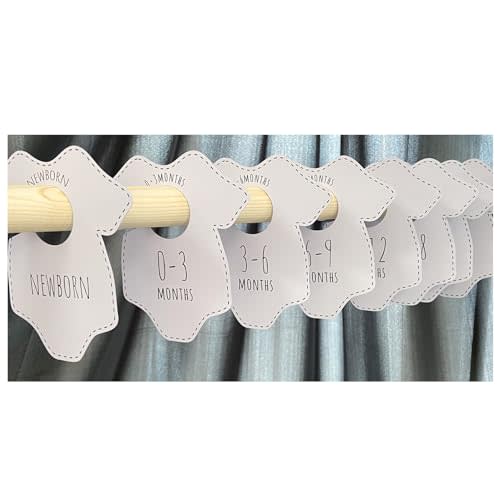 Baby Clothes Dividers for Closet,Double-Sided Clothes Organizer for Boy & Girl Nursery,from Newborn to 24 Months.