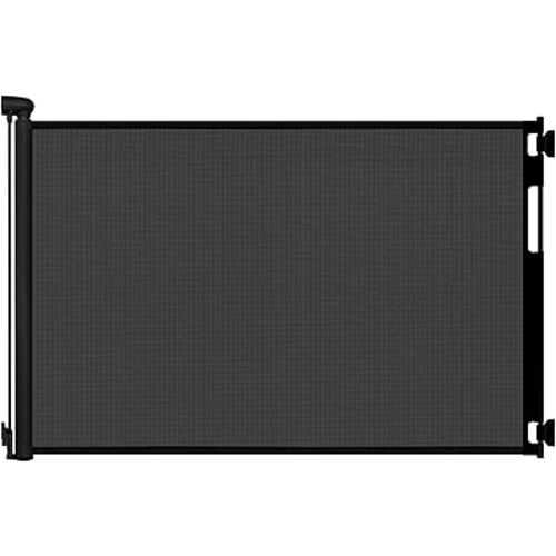 70 Inch Wide Retractable Baby Gate for Doorways, Extra Long Dog Gate Indoor Pet Gate Retractable Gate Outdoor Gates for Decks, Extra Long Baby Gates for Large Openings, Black