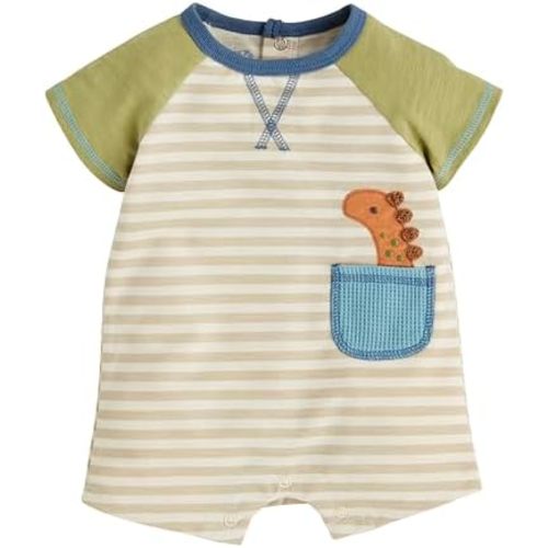 Mud Pie baby-boys Children's Dino Applique Shortall