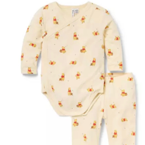 Baby Pale Yellow Winnie the Pooh Disney Winnie The Pooh Baby Wrap Matching Set by Janie and Jack