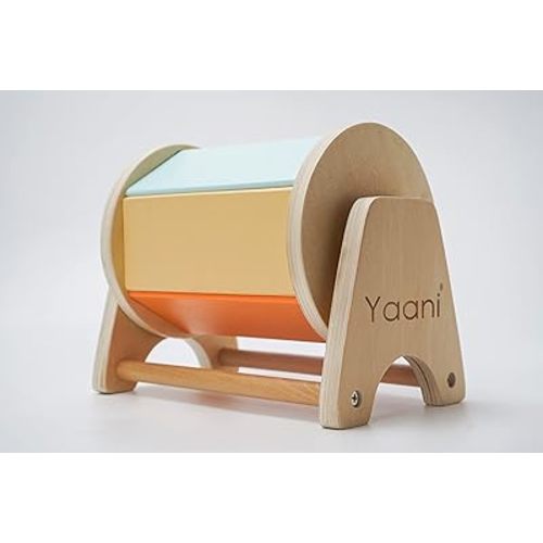 YAANI Montessori Spinning Drum, Baby Toys 6-12 Months, Montessori Toys for 1 Year Old, Sensory Toys, Toddler Toys, Baby Boy Gifts, Toys for Girls, Baby Girl, Toys for 2 Year Old, Montessori Toys