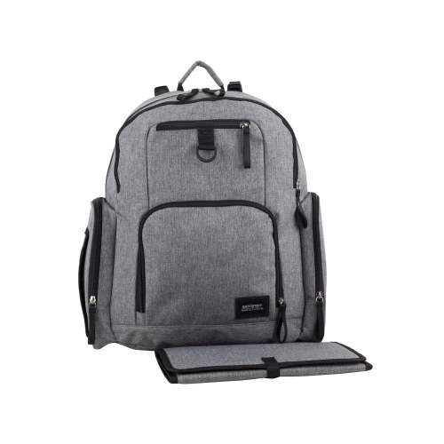Eastsport Bond St. Large Multi-Function Backpack Diaper Bag with Changing Pad, Grey