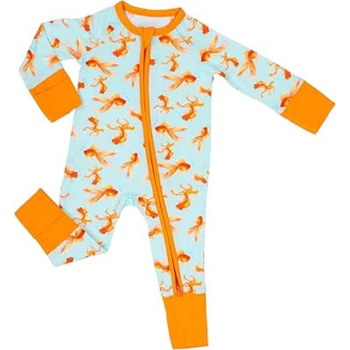 LollyBanks Baby Pajamas, Long Sleeve Baby Romper with 2-Way Zipper, 95% Viscose from Bamboo and 5% Spandex, Infant Sleepers