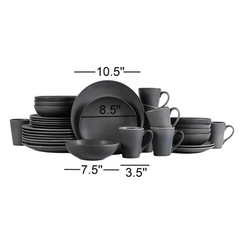 Stone Lain Stone 16-Piece Dinnerware Set Stoneware & Reviews | Birch Lane