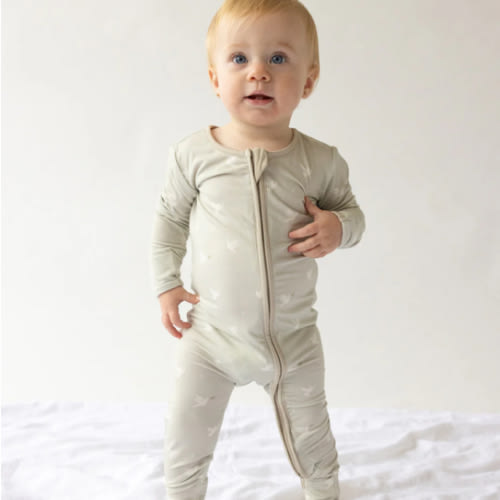 Peace Bamboo Convertible Footed Onesie | Elevated Faith