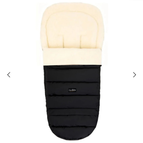 Black Organic Wool Adjustable Footmuff | Cover Baby LLC