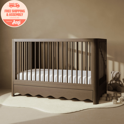 Storkcraft Casablanca 5-in-1 Convertible Baby Crib with Drawer, Hazelnut