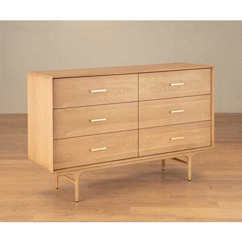 Hendrick Double Dresser II - White Oak - Scandinavian Designs