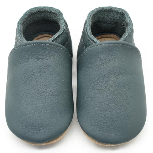 Genuine Leather Baby Booties Soft Sole Toddler Walking Shoes Flexible&Breathable Baby Slippers for First Walkers Boys Girls