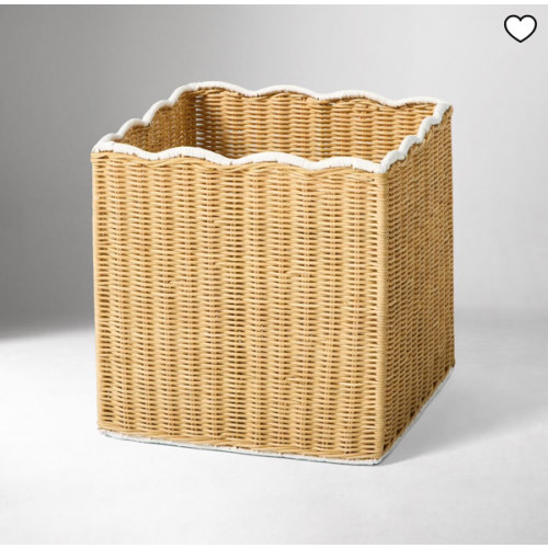 Scallop Rattan Bin