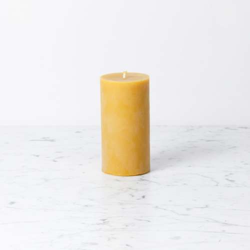 Large Beeswax Pillar 90 hr - The Foundry Home Goods