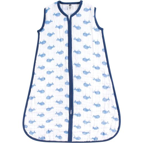 Hudson Baby Unisex BabyMuslin Cotton Sleeveless Wearable Sleeping Bag, Sack, Blanket
