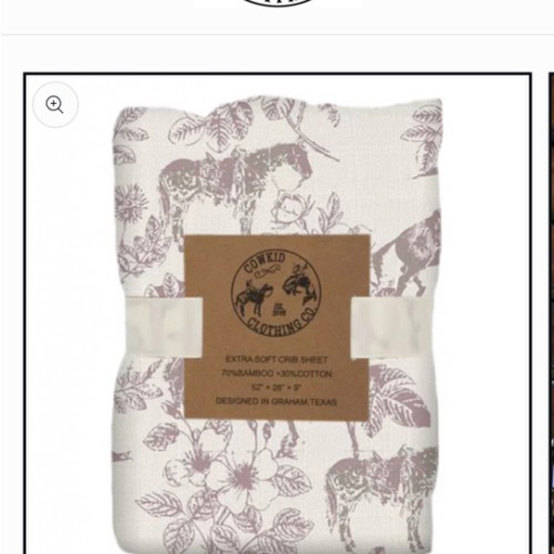 Western Daydream Rose Cotton Muslin Crib Sheet – Cowkid Clothing Company