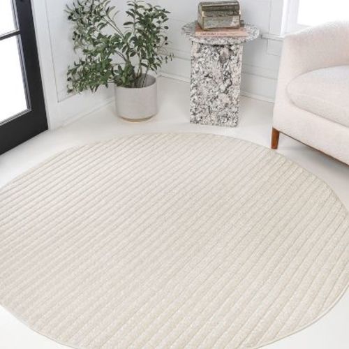JONATHAN Y Aarhus High-Low Minimalist Scandi Striped Indoor/Outdoor Area Rug