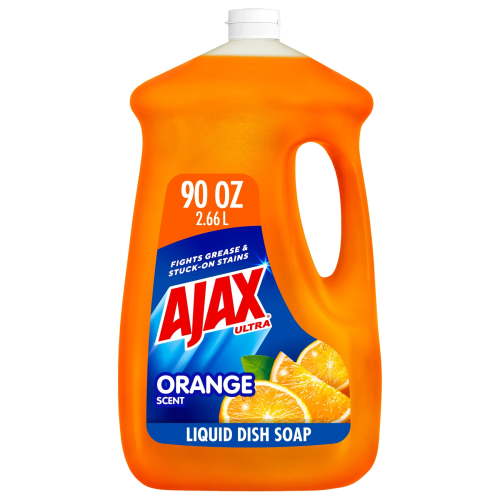 Ajax Ultra Triple Action Dishwashing Liquid Dish Soap, Orange Scent, 90 Fluid Ounce