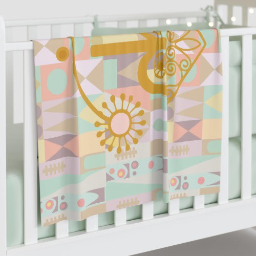 It's A Small World - Baby Swaddle Blanket