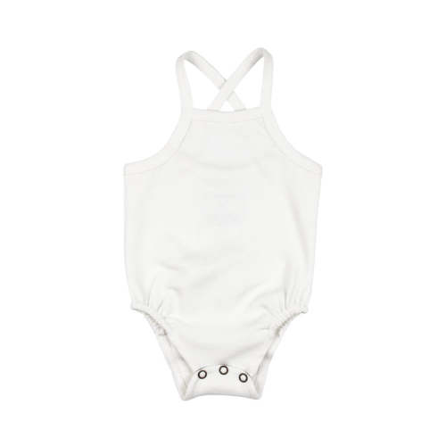 White | Organic Criss-Cross Bodysuit