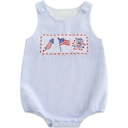 Baby Boy Girl Summer Clothes Golf/Baseball Embroidery Overall Romper Smocked Bodysuit Cute Baby Golf Outfit