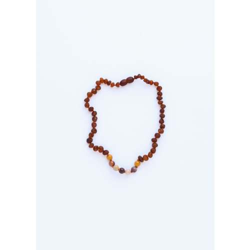 Raw Cognac Baltic Amber + Mookaite Jasper || Necklace – CanyonLeaf