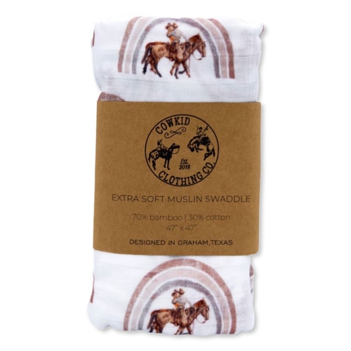 Rainbow Baby Bamboo Muslin Swaddle – Cowkid Clothing Company
