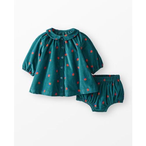 Baby Long Sleeve Corduroy Dress & Bloomers Set