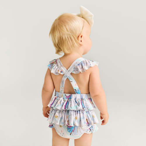 Disney Elsa & Anna Ruffled Strap Bubble Romper