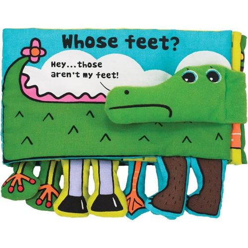 Melissa & Doug Soft Activity Baby Book - Whose Feet? Sensory Toys for Toddlers, Travel Toys for Toddlers Boys and Girls