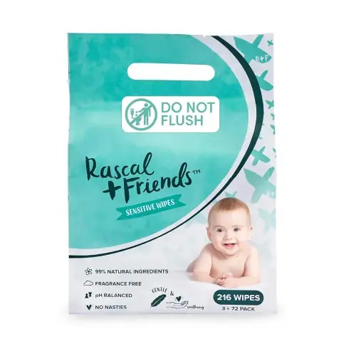 Generic Rascal + Friends Sensitive Baby Wipes, 216 Count