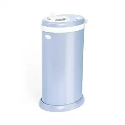 Ubbi Stainless Steel Diaper Pail, No Special Bag, Odor-Locking, Cloudy Blue