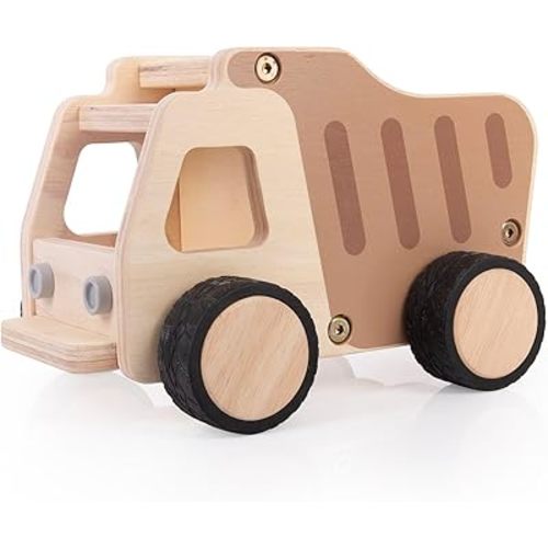 Guidecraft Wooden Dump Truck: Vehicle Play Set, Kids Learning and Educational Dramatic Play Toy