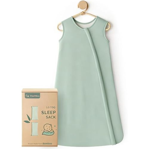 Yoofoss Baby Sleep Sack 0-6 Months Rayon Made from Bamboo 1.0 Tog
