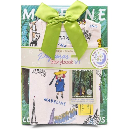 Books to Bed Girls' Book and Long Sleeve Printed Pajama Set