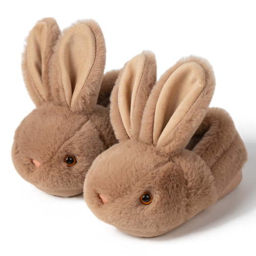 Toddler Bunny Plush Slippers Winter Warm House Shoes