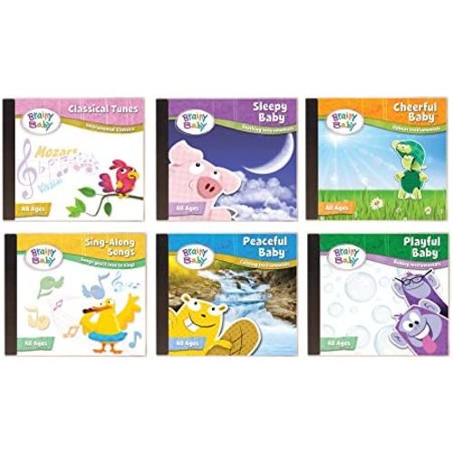 Brainy Baby Music CDs - Original Music Heard on Brainy Baby Videos - Classical, Lullabies, Dance and Sing Along Songs - Set of 6 Deluxe Edition
