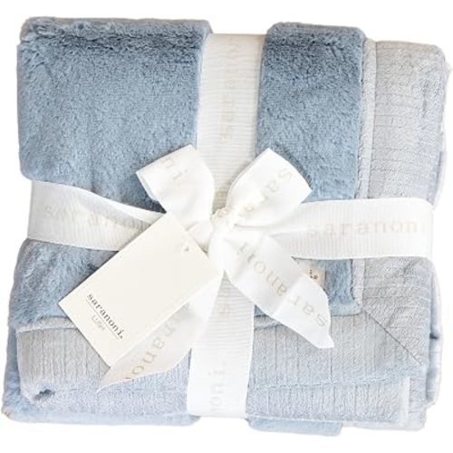 Saranoni Receiving Blankets for Babies Super Soft Boutique Quality Lush Luxury Baby Blanket (Storm Cloud, Receiving Blanket 40" x 30")