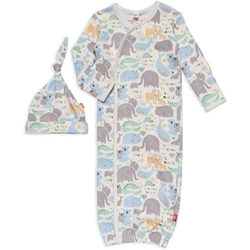 Magnetic Open Bottom Gown & Hat Set