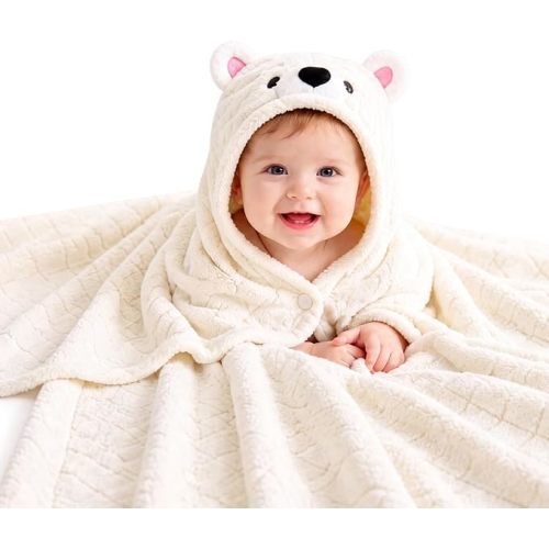 Baby Hooded Towels with Animal Design, Soft & Absorbent Bath Towel with Hood for Newborn Babies Infant Toddler Kids Boy and Girl Essentials 32x49Inch (Panda)